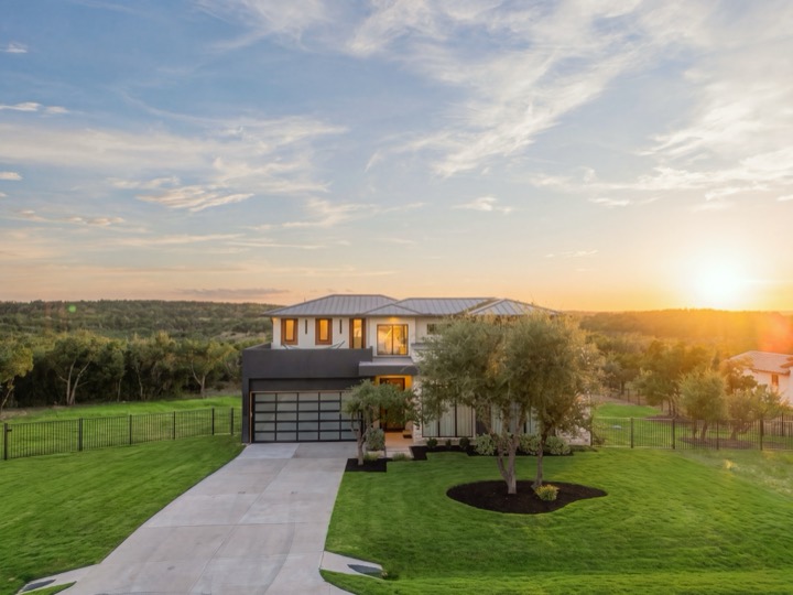 Aerial, Front at Sunset